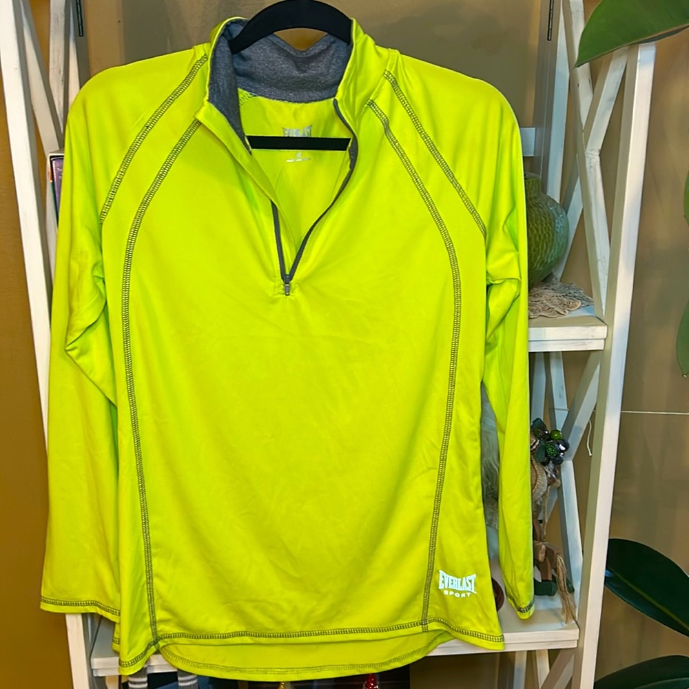 Everlast 3/4 zip Pullover Hi Visibility sz L